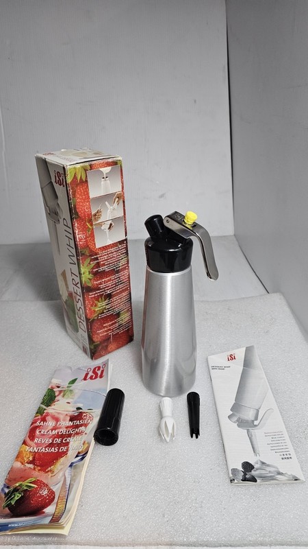 ISI Dessert whip stainless steel 0.25 L-1 US pint-made Austria K2 -New in Box. gallery