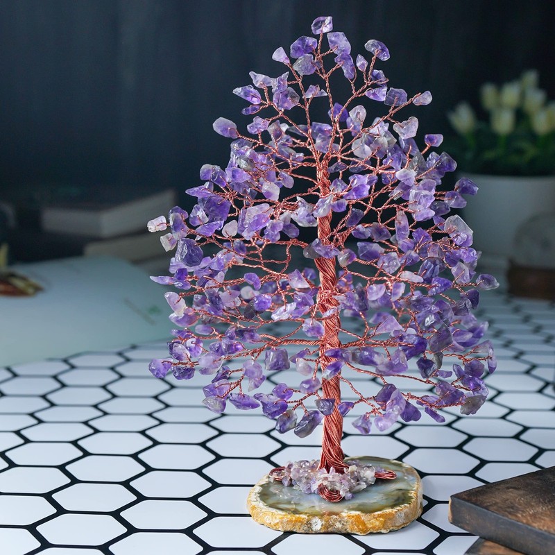 Crocon Amethyst Crystal Wire Tree Agate - Crystal Gifts gallery