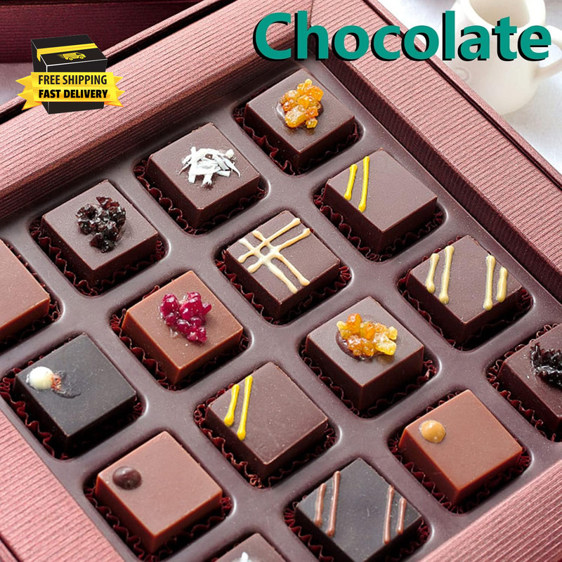 Square Chocolate Mold, 40 Cavities Silicone Cube Mold for Chocolate, Candy, Cara gallery