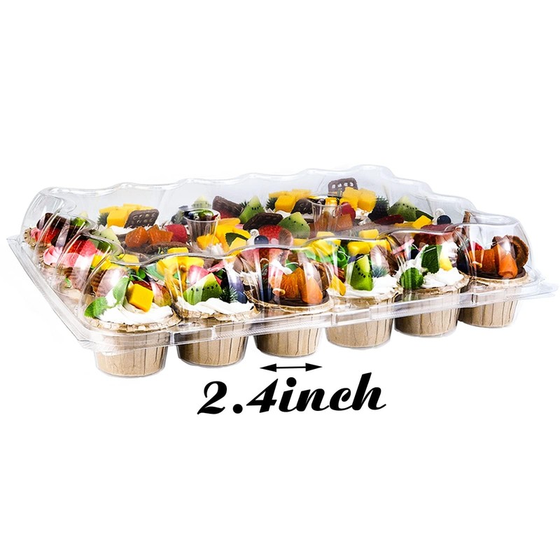 24 Counts x 10 Sets Cupcake Containers Cupcake Boxes Plastic Cupcakes Carrier... gallery