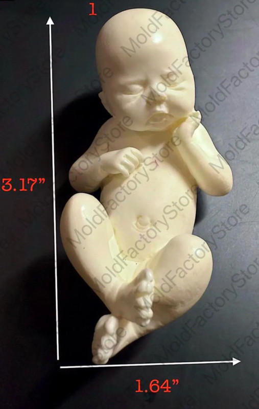 Fondant Silicone Mold, 3D Sleeping Baby Shape Silicone Baking Tool for Cake Topp gallery