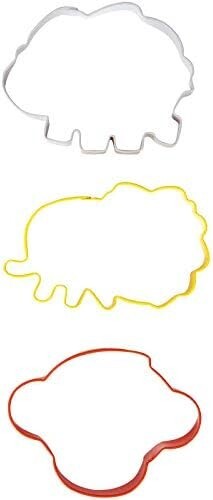 Wilton Cookie Cutter Set Safari Animals Elephant Lion Monkey Gray Yellow Orange gallery
