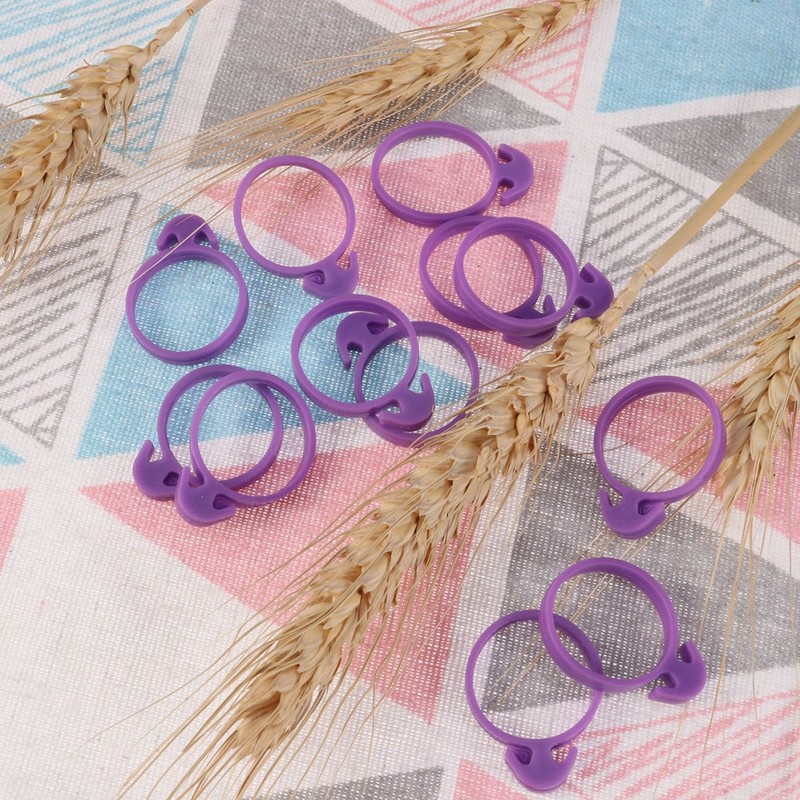 24Pcs Purple Cake Decorating Icing Bag Sealing Rubber Bands for Leak Proof