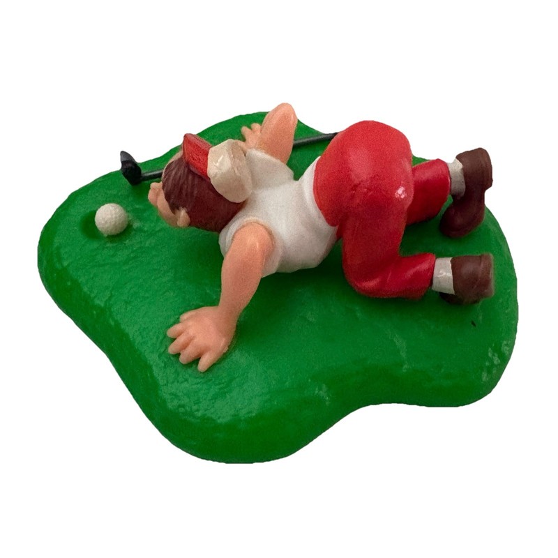 Vintage Wilton Golf Cake Topper 1978 Golfer Blows Ball in Hole 5” x 4.25” x 2.25 gallery