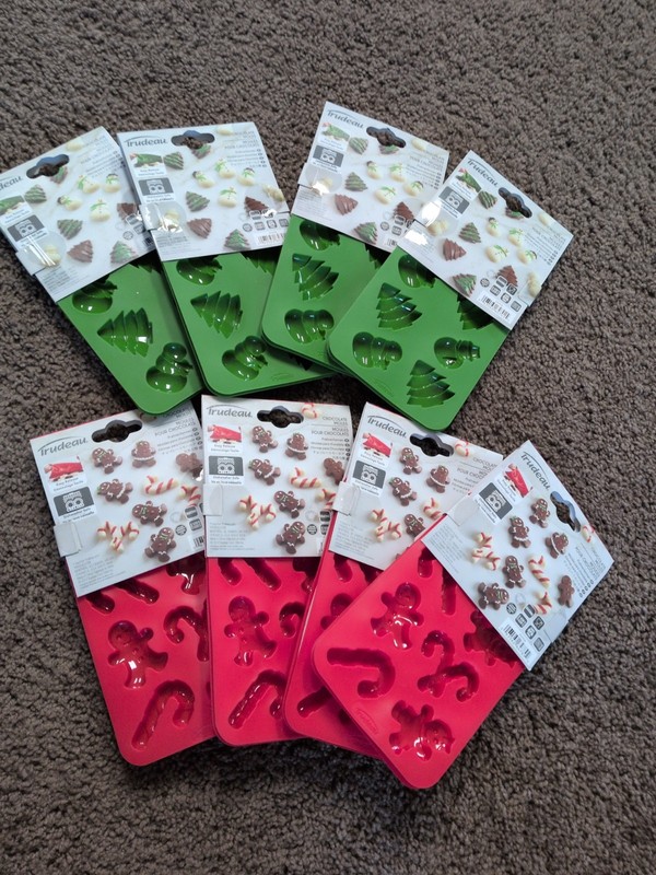 Lot Of 16 (Eight-2 Packs) Brand New Trudeau Christmas Chocolate Molds gallery