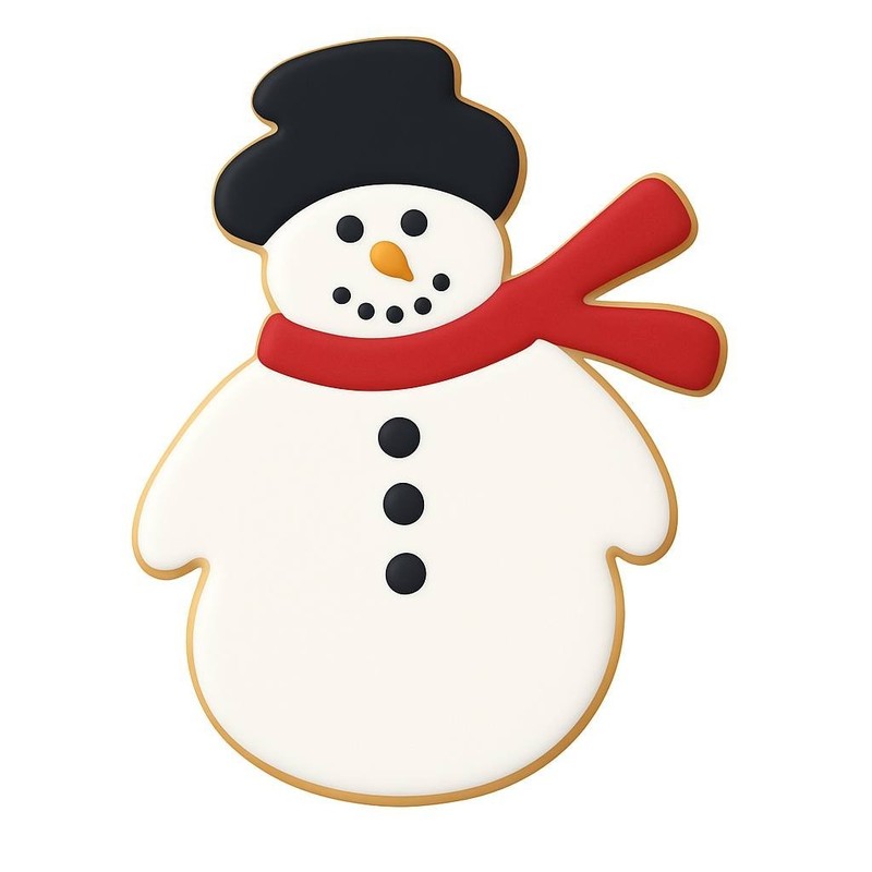 Snowman with Scarf Christmas 4.25'' Cookie Cutter Metal gallery