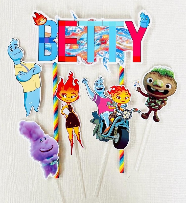 Personalized Elemental Cake Topper