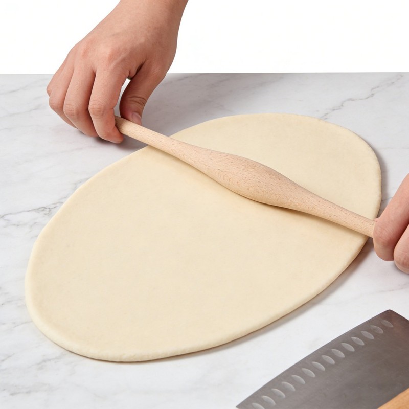 Rolling Pin: Baking Bread And Pastry Rolling Pin - Wood Handheld Roller - Dough gallery