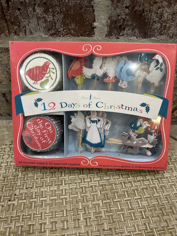 2011 Meri Meri 12 Days Of Christmas Cupcake Kit And Toppers