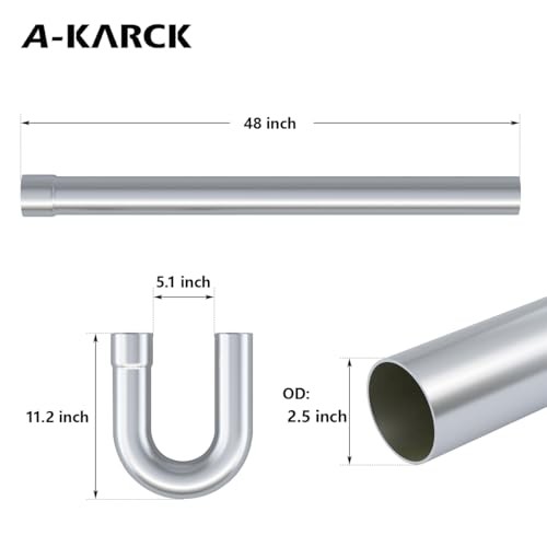 Mandrel Bends 8 Pcs, 2.5 Inches 304 DIY 2.5inch Mixed 8PCS Stainless Steel gallery