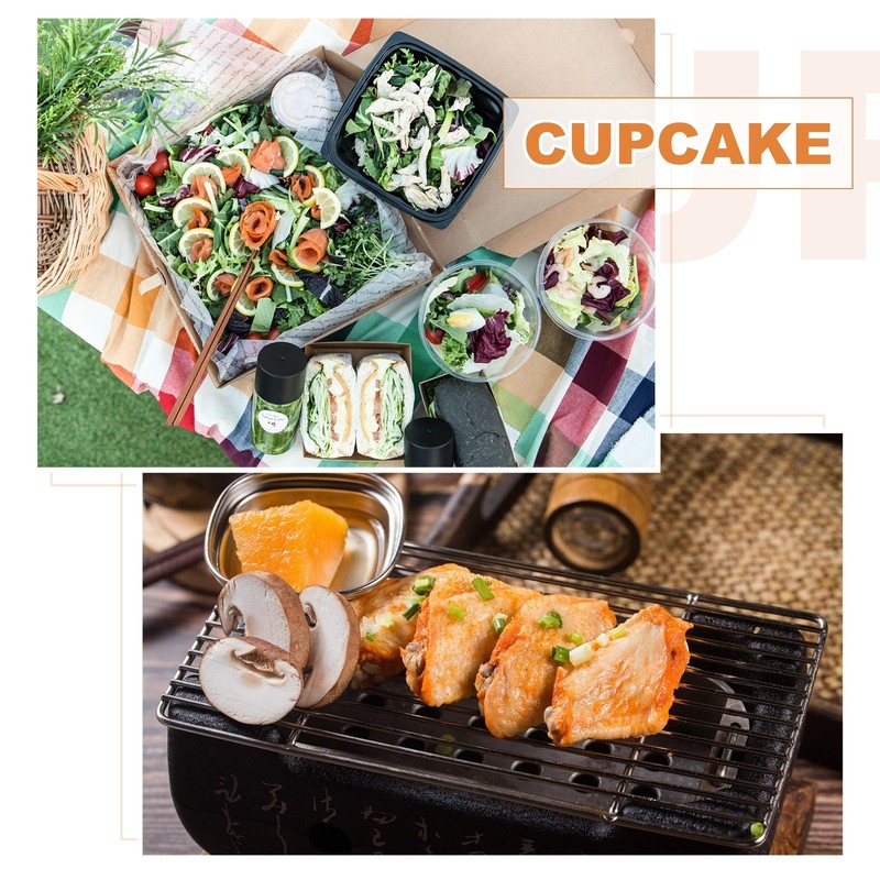 40Pack 10oz Cake Pans with Lids with Lids and Spoons Black Gold gallery