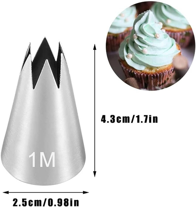 Icing Piping Tip Set,3 Large Decorating Tips Stainless Steel,Diy Cream Rose Flow gallery