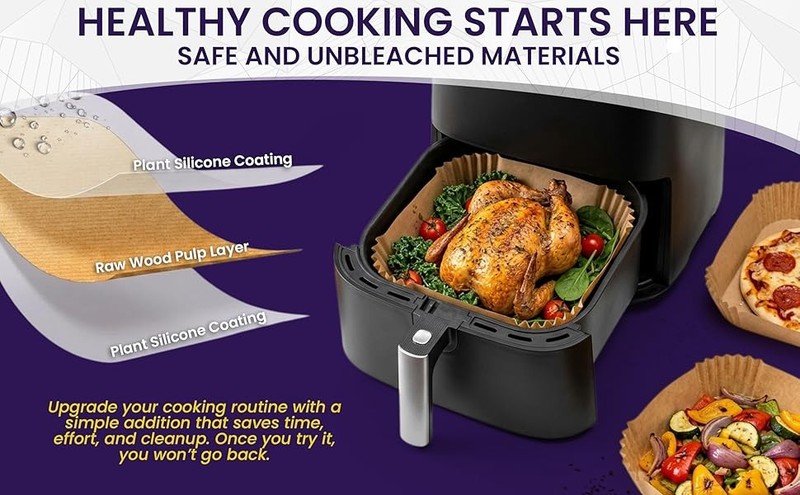 Air Fryer Liners for Cosori And Chefman 6QT: 200 PCS Air Fryer Liners gallery
