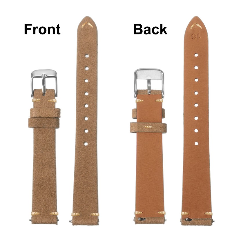 16mm Leather Watch Strap, Quick Release, Light Brown gallery