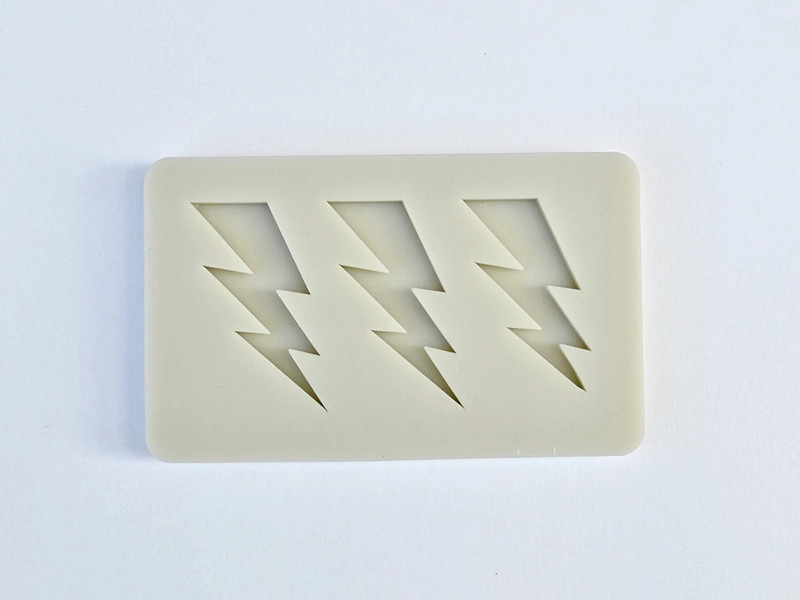 LIGHTING BOLTS MOLD, Fondant Mold, Cake Decoration, Nerdy Mold, Resin Mold,