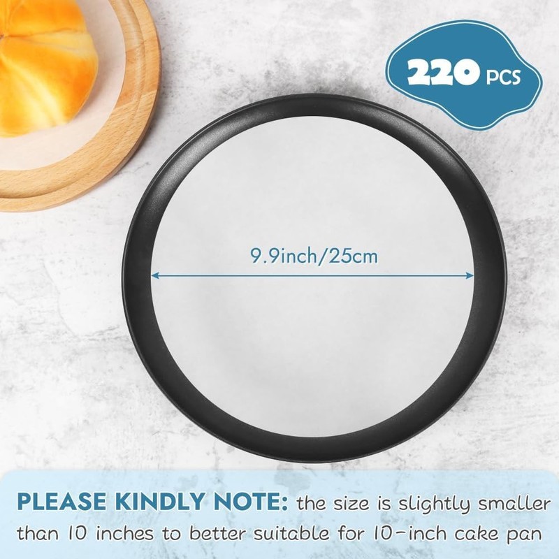 Parchment Paper Rounds, Set of 220, Non Sti 10 Inch Round gallery