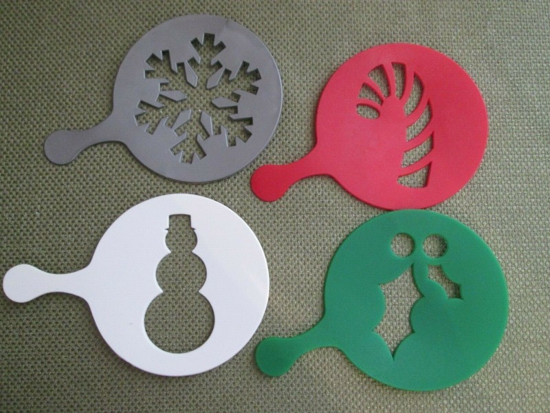 Crate & Barrel Holiday Cookie Cupcake Decorating Stencils 4 Count NEW in PKG gallery