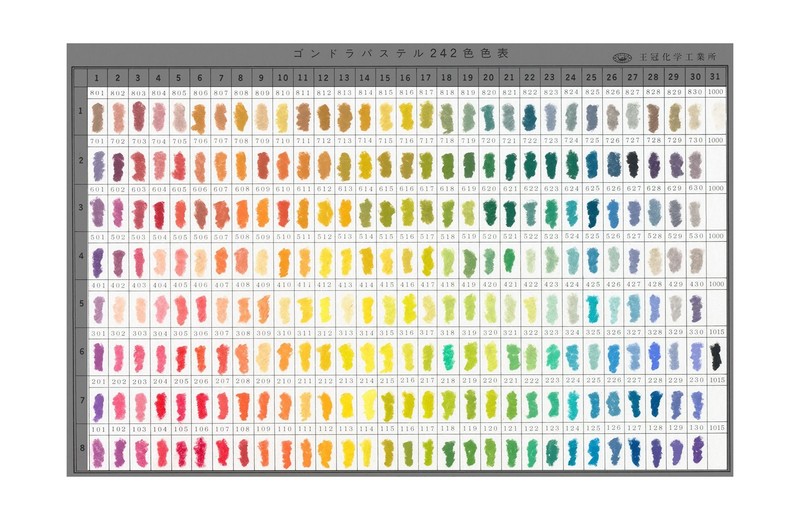 GONDOLA Soft Pastel 242 color set Made in Japan 1 Count (Pack of 242) gallery