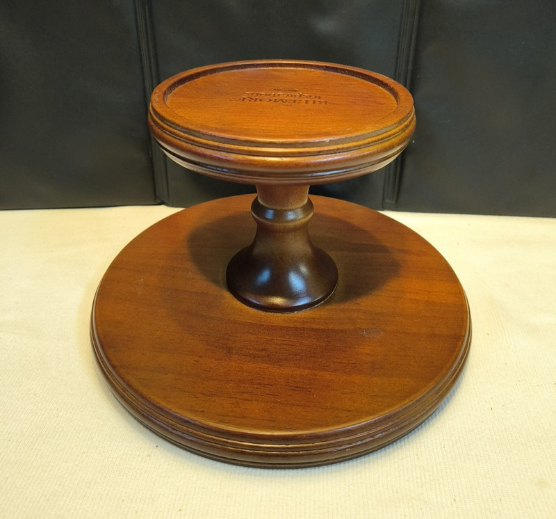 Vintage Mahogany or Walnut Wooden Pedestal Cake Stand from Biltmore Inspirations gallery