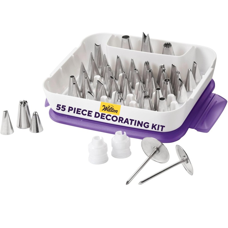 Wilton Master Cake Decorating Piping Tips Set – 55-piece, Navy