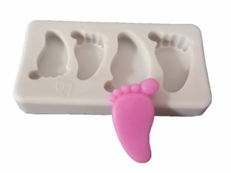BABY FEET MOLD, Fondant Mold, Chocolate Mold, Baby Shower Cake Decoration,