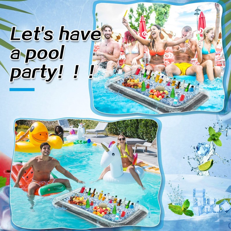 3 Pcs Inflatable Serving Bar Cooler, Serving Tray Food Buffet, Inflatable wit... gallery