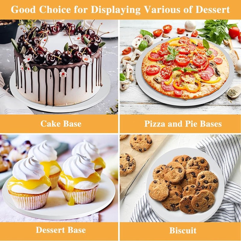 8 PCS Cake Drums 12 Inch, Cake Boards 12 Inch Round, 1/10" Thick Cake Drums, ... gallery