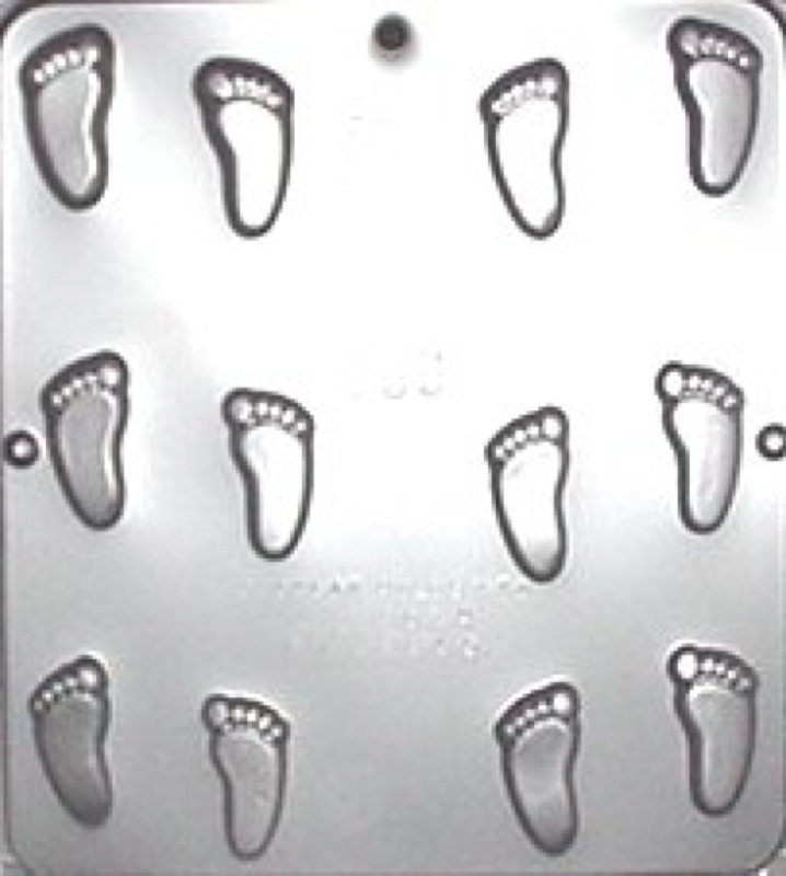 Baby Feet 1 1/2" x 3/4" Chocolate Candy Mold Baby Shower 689 NEW gallery