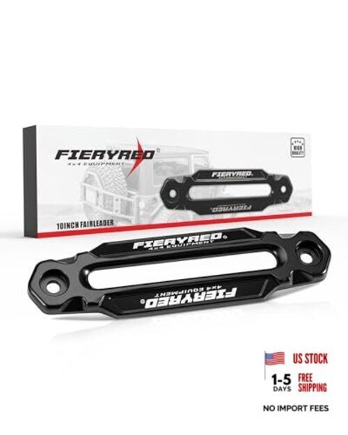 Winch Hawse Fairlead 10 Inch Aluminum Fairlead for Synthetic Rope, Suitable