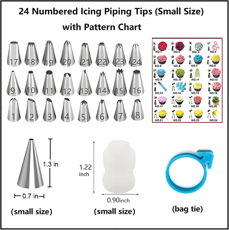 Cake Decorating Kit with Turntable Tips Icing Spatulas Leveler 87 pcs gallery