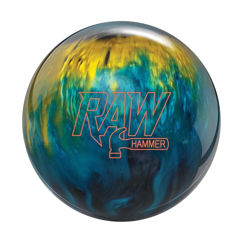 Hammer Raw Smoke/Blue/Gold Bowling Ball 15 Pounds