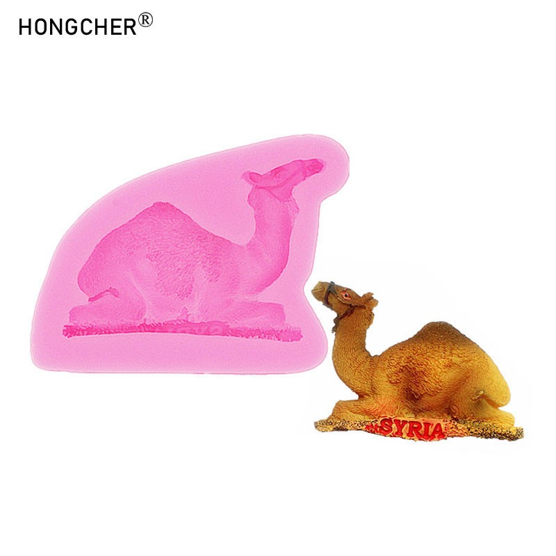 Animal camel micro landscape decoration silicone mold chocolate cake baking DIY