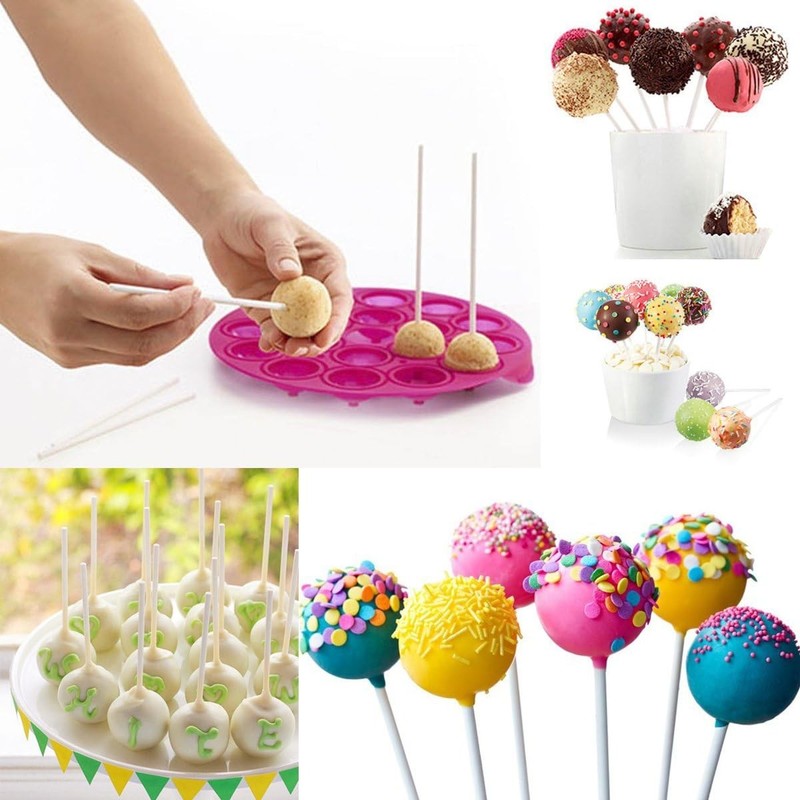 300 Pcs Cake Pop Sticks & Wrappers Including 100 Pack Cake Pop Bags,100 Pack gallery