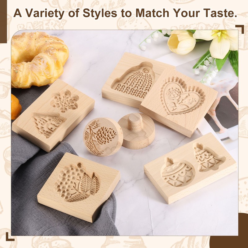 Cookie Stamp, Wooden Cookie Biscuit Cutter (House) gallery