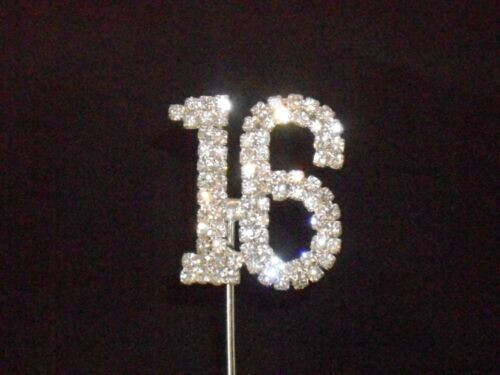 16th Birthday Cake Topper Crystal Diamante Number gallery