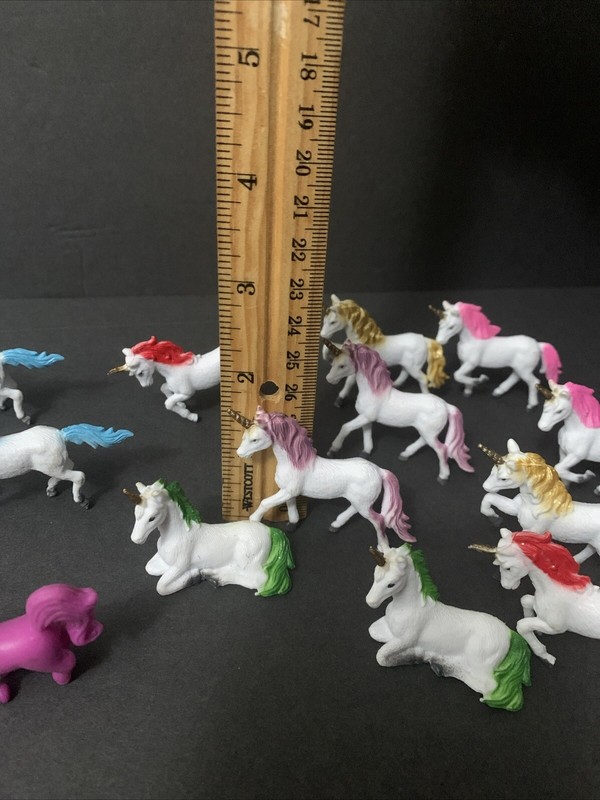 Unicorn SET 12 MINIATURE 2" FIGURES UNBRANDED . gallery