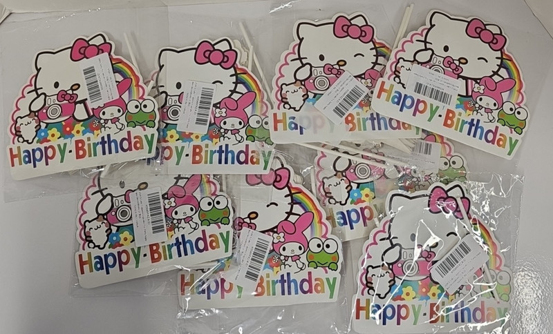 25pcs Hello Kitty cake cupcake toppers Party Supplies 8 packs gallery