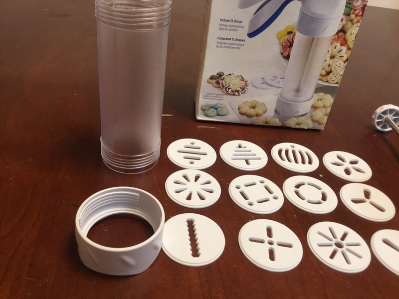 Wilton Cookie Press Spritz Recipe Christmas 2104-4011 Blue Handle gallery