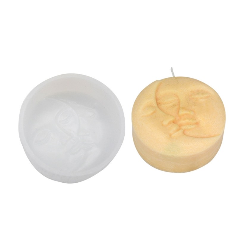 Face for Head Shaped Fondant Candy Soap Polymer Clay Crafting Mould Making Craft