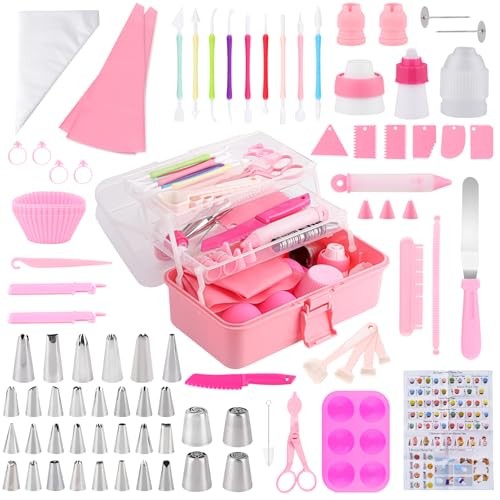 Cake Decorating Kit: Decorating Supplies Tools Kit 138 PCS Pink (138 PCS) gallery