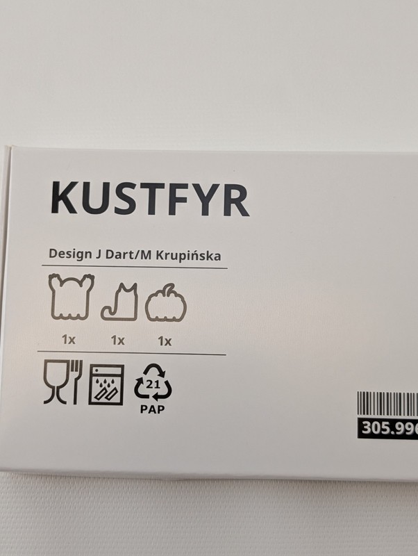 Ikea Kustry Pastry Cutter set of 3 Ghost Cat Pumpkin Stainless Steel New gallery