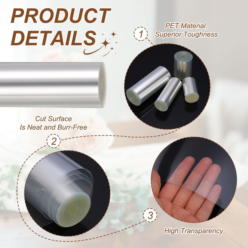 11.8 x 393.7 Inch Cake Collar, Acetate Sheets for Baking Clear Acetate Rolls gallery