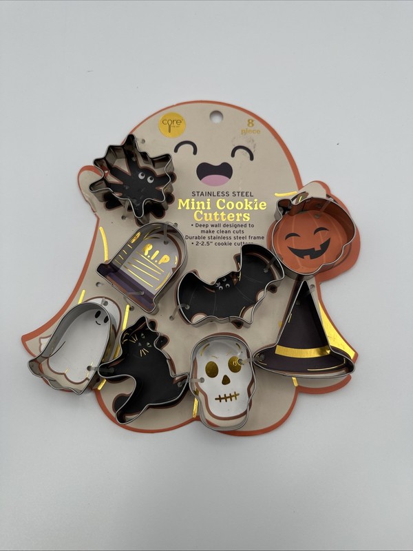 8 Piece Halloween Stainless Steel Mini Cookie Cutters T24 gallery