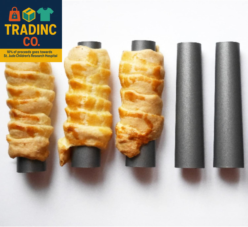Cannoli Tube Set – 13 Cm/ 5,1″/ 5 Pcs Cones Baking Molds Cream – Horn-Moulds Tub