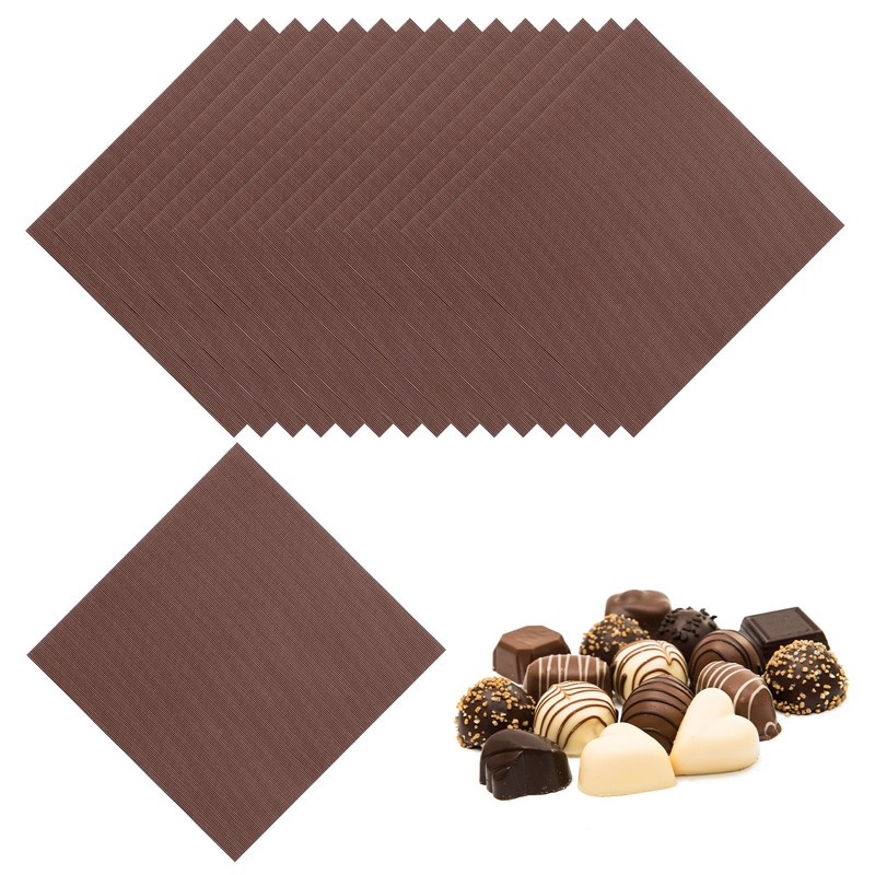 200pcs for Candy Wrapper 4.7×4.7″ Brown