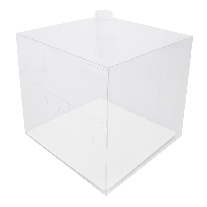 50 Pcs Clear Cake Boxes, Square Clear Cake Boxes, Cake Carrier with Handle gallery