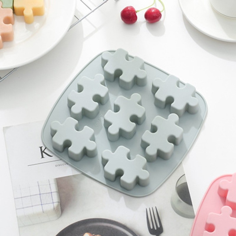 2pcs Silicone Puzzle Tray Mold for Chocolate Candy Cookie gallery