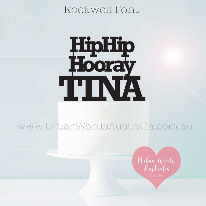 Custom 3 Line – Cake Topper