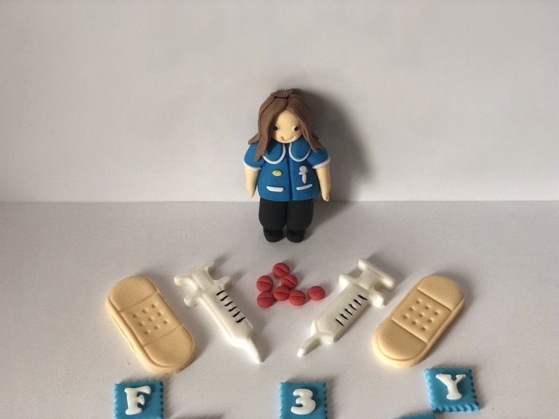 Nurse doctor sister hospital medication personalised 3D cake topper decoration gallery