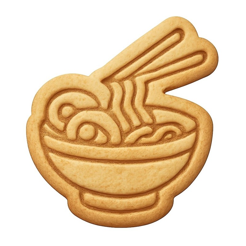 Ramen with Chopsticks Cookie Cutter & Stamp, Fondant & Clay – 4×3.3